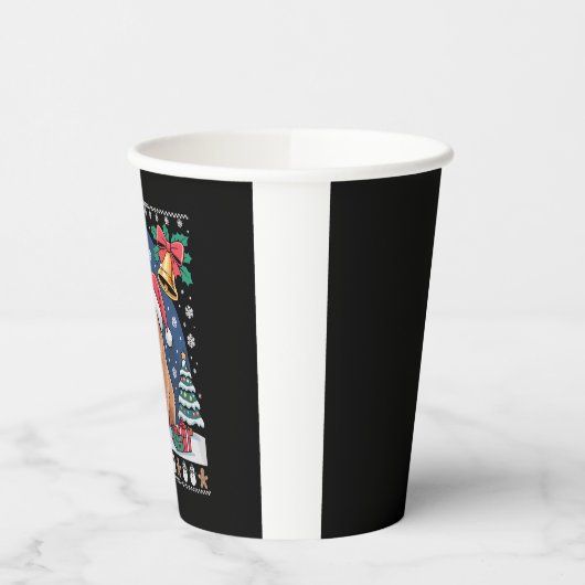 Capybara-Tierliebhaber Weihnachtsgeschenk Hässlich Pappbecher (Links)