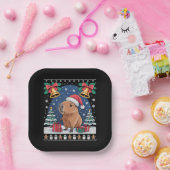 Capybara Tierliebhaber Weihnachtsgeschenk Hässlich Pappteller (Party)