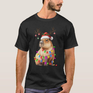 Capybara Tierliebhaber Weihnachtslichter Cappy Xma T-Shirt