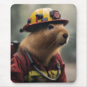 "Capybara to Rescue: Feuerwehrmann Außerordentlich Mousepad (Vorne)