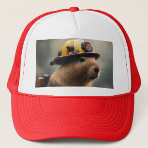"Capybara to Rescue: Feuerwehrmann Außerordentlich Truckerkappe