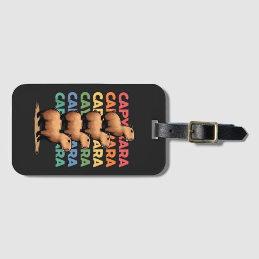 Capybara Tower Gepäckanhänger (Vorderseite (Horizontal))