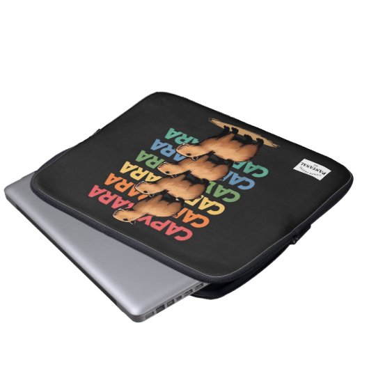 Capybara Tower Laptopschutzhülle (Vorne Knopf)
