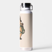 Capybara Travel Bottle – Customizable Phrase Trinkflasche (Rückseite)