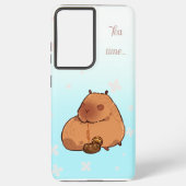Capybara trinkt Zitronentee. Niedliche Capybara Samsung Galaxy Hülle (Rückseite)