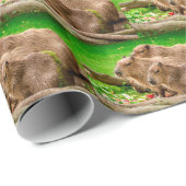 Capybara Trio Geschenkpapier (Rolleneckpunkt)