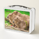 Capybara Trio Metal Lunch Box (Rückseite)