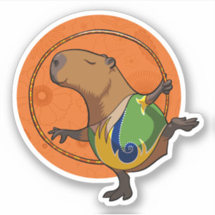 Capybara-Turnerin Turnkunst Fan Süßes Tier Kunst Aufkleber