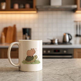Capybara & Turtle Tasse | Süße Tier Friendship