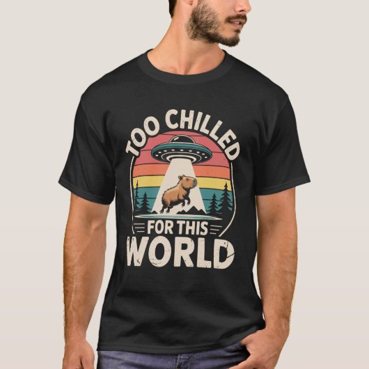 Capybara-Ufo-Alien-Entführung Lustig T-Shirt (Vorderseite)