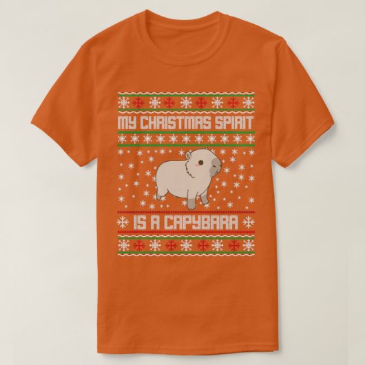 Capybara Ugly Weihnachtspulli T-Shirt (Design vorne)