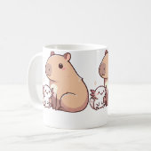 Capybara und Axolotl Kaffeetasse (Vorderseite Links)