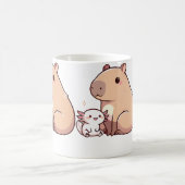 Capybara und Axolotl Kaffeetasse (Mittel)
