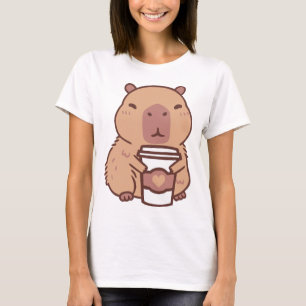 Capybara und Coffee Cappuccino Lover T-Shirt