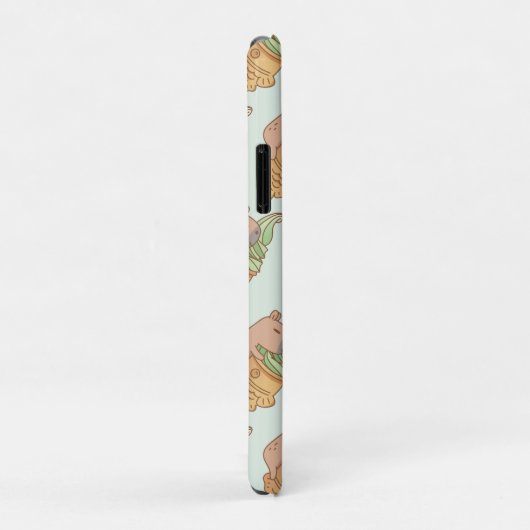 Capybara und Match Taiyaki Eis Muster Case-Mate iPhone Hülle (Hinten/Rechts)