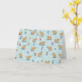 Capybara und Pilzmuster Karte (Gelbe Blume)