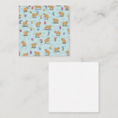 Capybara und Pilzmuster Mitteilungskarte (Vorne/Hinten)