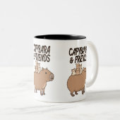 Capybara und Tasse der Freunde | Süße Tier (VorderseiteRechts)