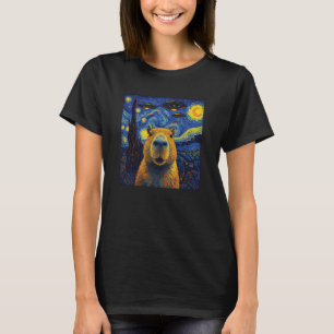 Capybara und UFO in Die Sternennacht T-Shirt