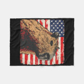 Capybara USA-Flagge 4. Juli Liebhaber Fleecedecke (Vorderseite (Horizontal))