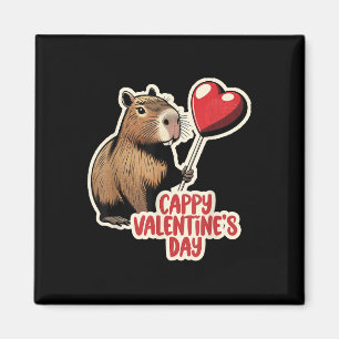 Capybara Valentine, Cappy Valentinstag, Capybara Magnet