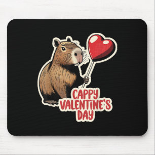 Capybara Valentine, Cappy Valentinstag, Capybara Mousepad