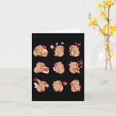 Capybara Valentine Funny Capitans Lovers Uni K Karte (Gelbe Blume)