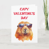 Capybara Valentine's Day Capy Karte (Vorderseite)