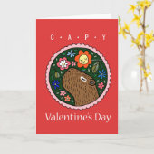 Capybara Valentinstag Capybara Liebhaber I Liebe S Karte (Gelbe Blume)