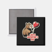 Capybara Valentinstag Magnet (Vorderseite/Rückseite)