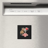Capybara Valentinstag Magnet (In Situ (Geschirrspüler))