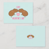 Capybara-Valentinstag Mitteilungskarte (Vorne/Hinten)