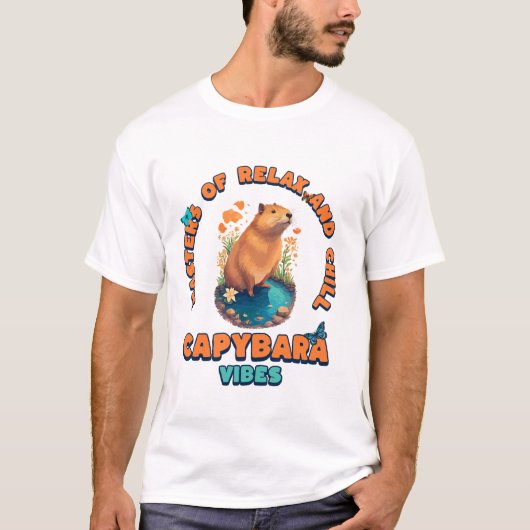 Capybara Vibes Master of Relax and Chill T-Shirt (Vorderseite)