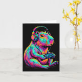 Capybara Video Games Gamer Funny Gaming Graphic Ki Karte (Gelbe Blume)