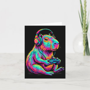 Capybara Videospiele Gamer Lustig Gaming Grafik Ki Karte