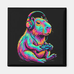 Capybara Videospiele Gamer Lustig Gaming Grafik Ki Magnet