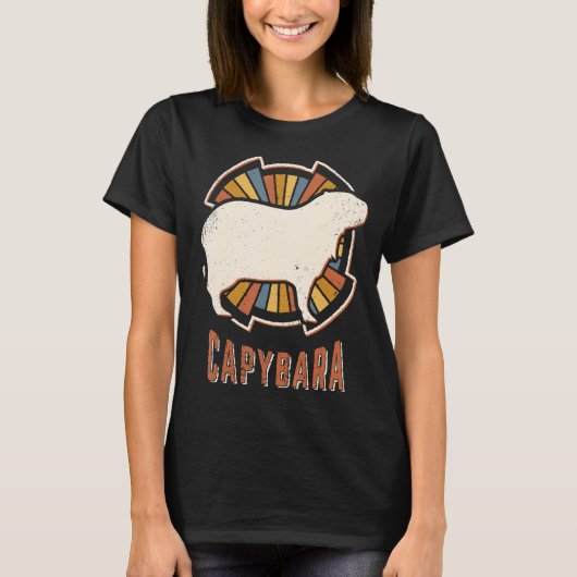 Capybara Vintag Classic Retro Liebe T-Shirt (Vorderseite)