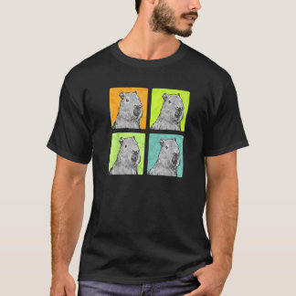 Capybara Vintag Südamerika Rodent Grass Eater T-Shirt