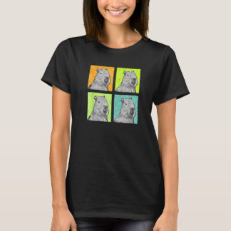 Capybara Vintag Südamerika Rodent Grass Eater T-Shirt