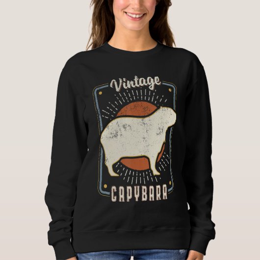 Capybara Vintage Retro Classic Animal Love Sweatshirt (Vorderseite)