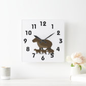 Capybara Wall Clock Quadratische Wanduhr (Zuhause)
