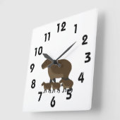 Capybara Wall Clock Quadratische Wanduhr (Winkel)