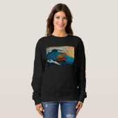 Capybara Wave  Surfing Capibara Animal Sweatshirt (Vorne ganz)