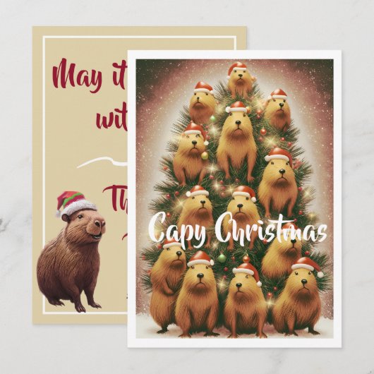 Capybara Weihnachten (Vorne/Hinten)