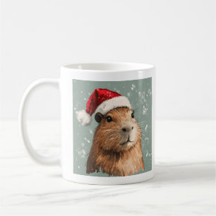 Capybara, Weihnachten, Ihren eigenen Text hinzufüg Kaffeetasse