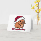Capybara Weihnachten Karte (Gelbe Blume)