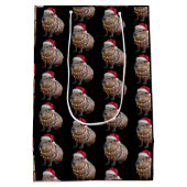 Capybara Weihnachten Lichter Weihnachten Weihnacht Mittlere Geschenktüte (Rückseite)
