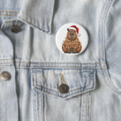 Capybara Weihnachten Matching Lustiger Santa Button (Beispiel)