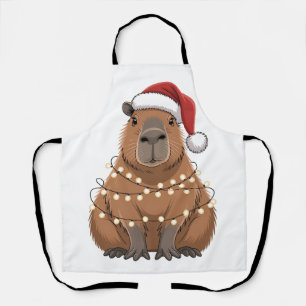 Capybara Weihnachten Matching Lustiger Santa Schürze