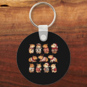 Capybara Weihnachten Weihnachten Schlüsselanhänger (Vorderseite)